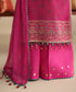 3 Piece - Embroidered Blended Net Suit